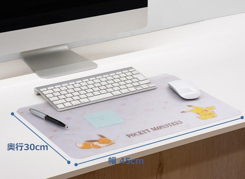 Коврик для рабочего стола KOIZUMI Study Mini с шириной 45 x для пятен и царапин можно протирать компактным и простым в использовании Eevee (Стол Коидзуми) Заметки, Покемоны,