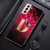 Красный ретро чехол для телефона с буквами A-Z для Samsung Galaxy S21 S20 S10 S9 S8 Plus Ultra 5g S10lite S10e S7edge S20 S21 Fe