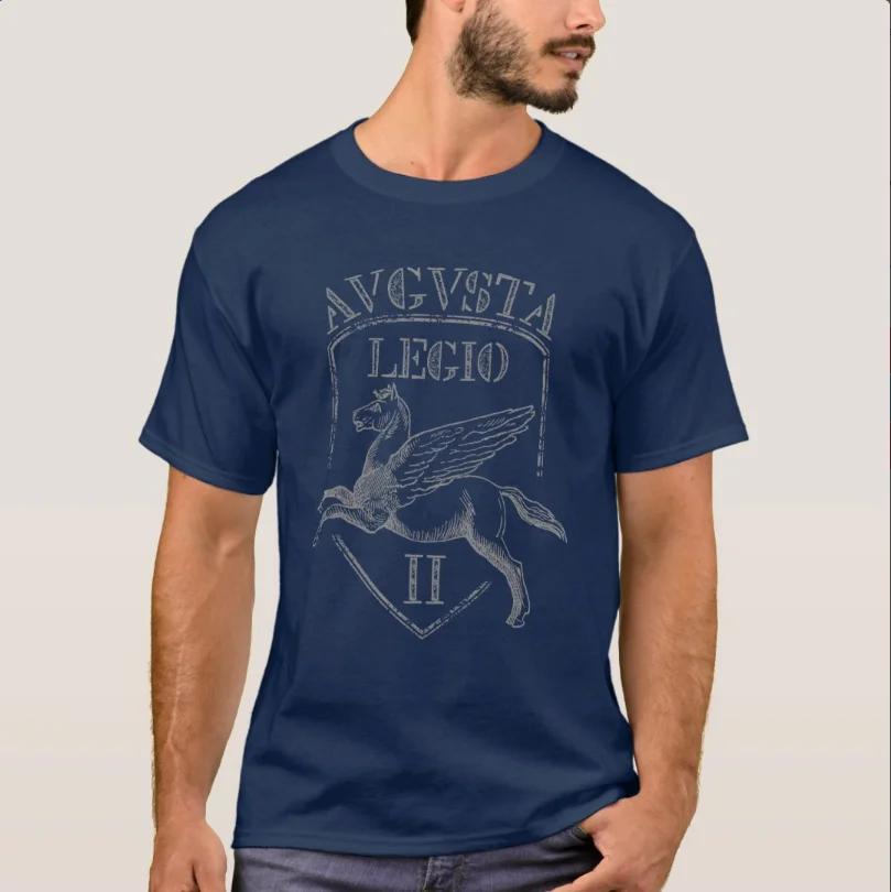 Roman Legion Legio II Augusta Empire Pegasus Legionary T-Shirt 100% Cotton O-Neck Short Sleeve Casual Mens T-shirt Size S-3XL