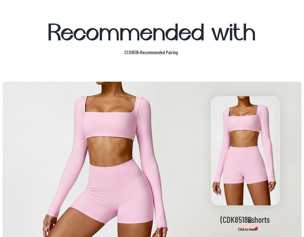 Зимний костюм для йоги с длинными рукавами для бега на открытом воздухе - Футболка для фитнеса с начесом 8518