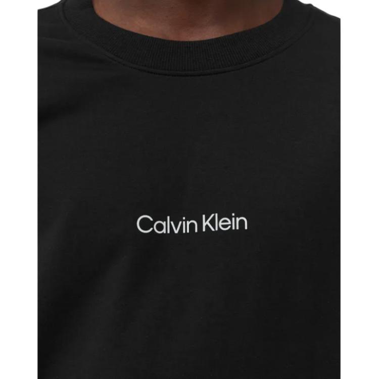 Calvin Klein Толстовка с длинным рукавом и принтом логотипа Ss23, мужская толстовка, черная 000NM2172E