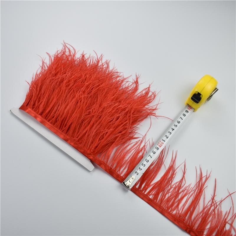 Перья1Метр Натуральная бахрома из страусиных перьев 8-10 см Цветные пушистые перья Отделка для шитья платьев Декор одежды Декор для вечеринок