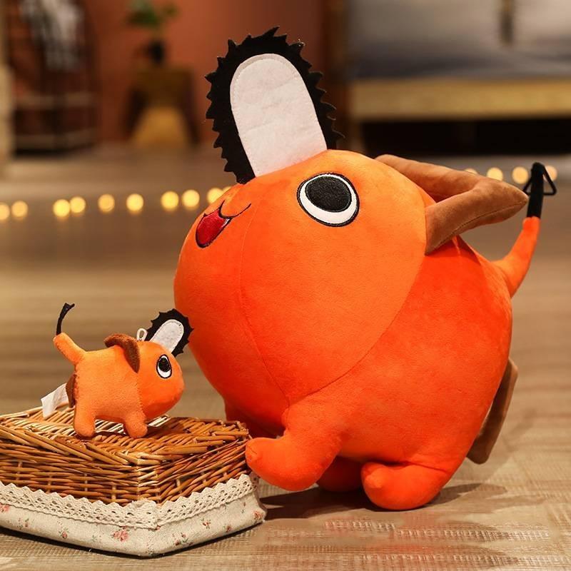 Handcrafted Chainsaw Man Pochita Plush Toy Stuffed Doll Irresistibly Soft Short Plush 10/25/40cm Throw Pillow Kids Birthday Xmas Gift