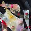 50pcs Transparent Single Rose Sleeves Waterproof Bouquet Packaging Sleeve  Anniversary