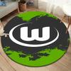 Круглый ковер VfL Wolfsburg, Ковер для гостиной, спальни, дивана, игровой комнаты, Нескользящий коврик для пола