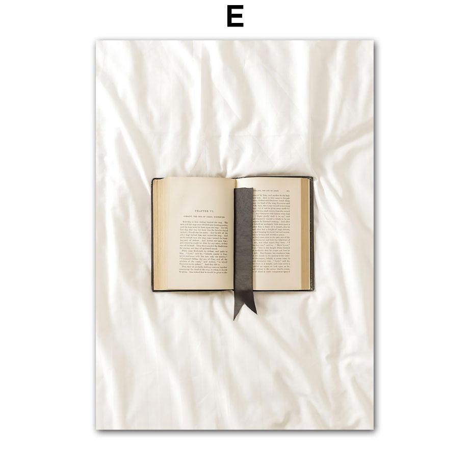 Настенная картина на холсте, белое платье, девушка, книга, листья, река, украшение для гостиной, постеры и принты, настенные картины для дома, салон