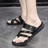 Модные мужские летние шлепанцы Классические уличные кожаные повседневные мужские тапочки Удобные нескользящие пляжные сандалии Мужская обувь Мокасины