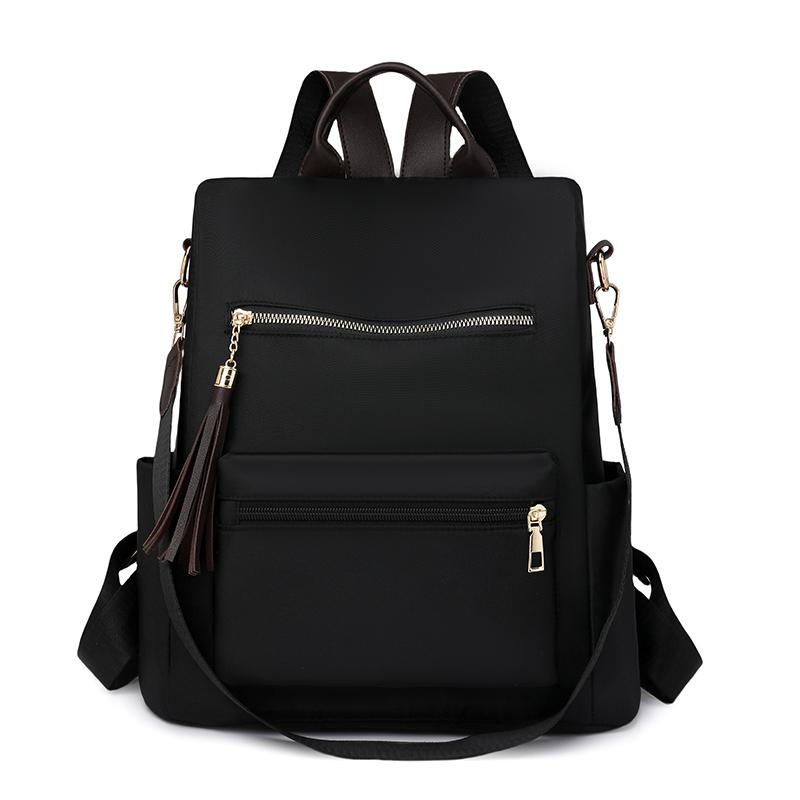 Tassel Backpack Student Schoolbag Large Capacity Multi-Compartment Commuter Women's Backpack Multifunctional Shoulder Bag
