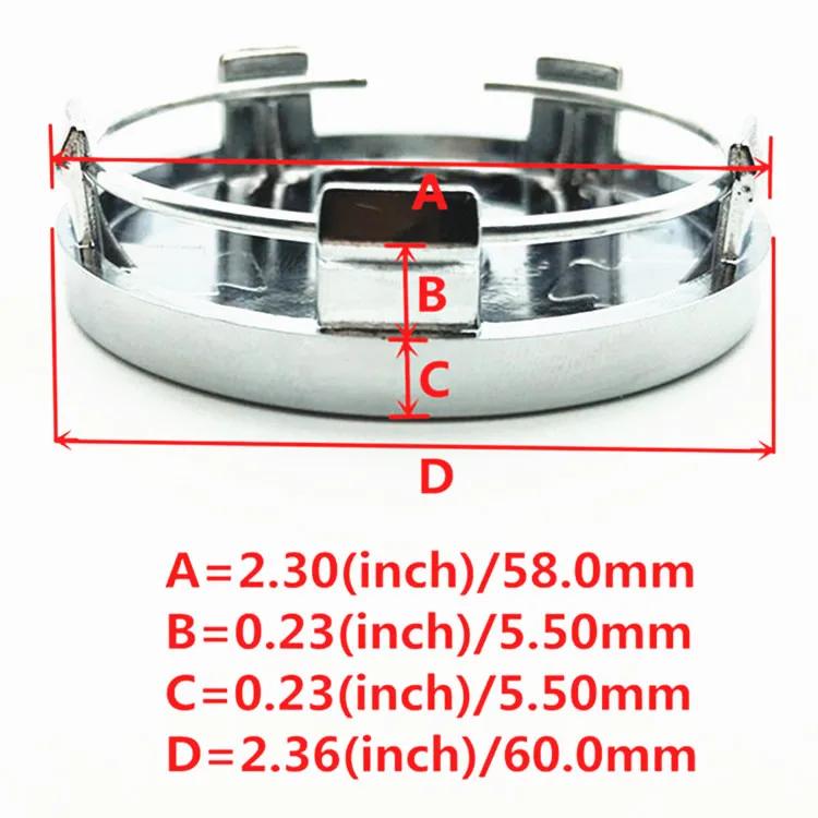 IDRQ9 4PCS 60mm Automotive Hub Cover Decoration Logo Center Cover Protective for Alfa Romeo Giulia Giulietta 159 Mito Spider GTA