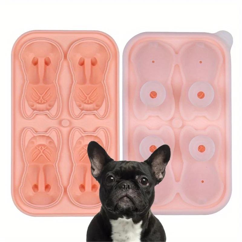 Adorable Dog-Shaped Silicone Mold Whiskey Ice Cube Mold Tray Multifunctional Chocolate DIY Decor Mold Flexible Party Supplies