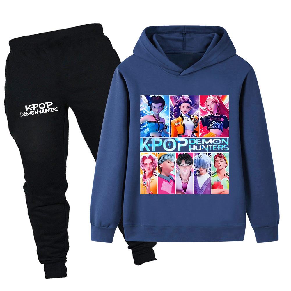 PB1230 Детский K-pop худи с длинными рукавами и принтом Mira Zoey Rumi Sajaboys, брюки