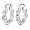 Серьги Twist Twist Line, Простые серьги в стиле легкой роскоши, Те же литые серьги 18-каратное золото в наличии