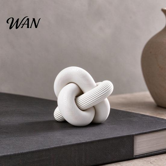 Tabletop Display Props 3D Printed Knot Figurine, Abstract Geometric Sculpture, Modern Minimalist Artistic Space Enhancements Desktop Ornaments