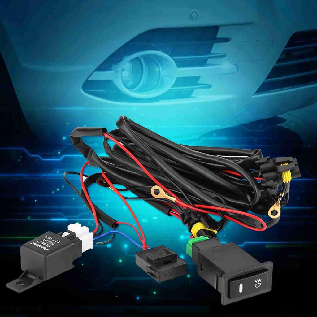 Switch Wiring Harness Kit LED Switch Wiring Relay ON-OFF Spot Light Switch LED Light Bar Wiring Harness Wiring Harness for Car