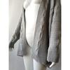 Autumn and Winter Women's Plus Size Twist Cardigan Solid Colour Medium Long Chunky Knit Sweater