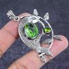 Tsavorite Handmade 925 Sterling Silver Jewelry Pendant 2.56" R1A33