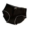 Women's Low Waist Ice Silk Underwear Seamless No Show Triangle Briefs Soft Breathable Stretchy Panties Full Coverage Underpants with Bow