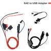 Адаптер SAE на USB 5V/2.1A Профессиональное USB-зарядное устройство для мотоцикла с водонепроницаемой крышкой Кабель-удлинитель SAE Quick Connect