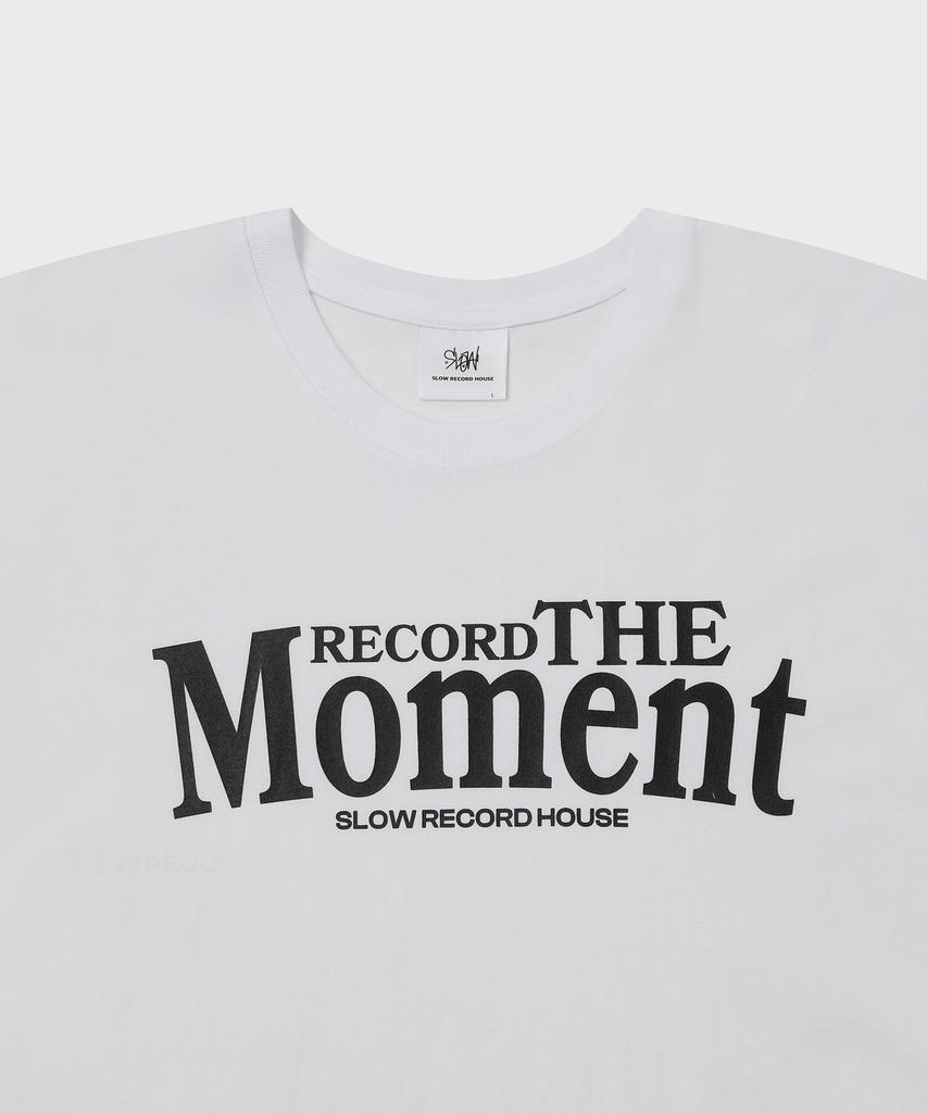 SLOW RECORD HOUSE Футболка с коротким рукавом с надписью Record The Moment [2 цвета]