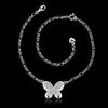 Lady Anklet Ankle Chain Zircon Inlaid Butterfly Shape Foot Ornaments Valentines Gift