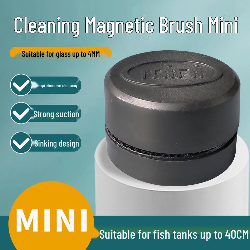 Компактная магнитная щетка для удаления водорослей из аквариума - Суперсильная присоска для чистки стекла