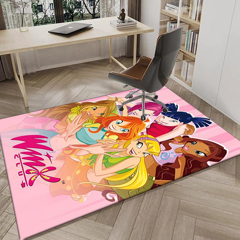 Wink Club Magical Friendship Area Rug Office rug, Chair Rug, Decor Carpet Livingroom bedroom Mat, Large Size Fan gifts Christmas gifts