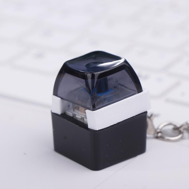 Mechanical Switch Keychain With Led Light Keyboard Key Chain Fidget Toy Keycap Stress Relief Novelty Toys Fidget Button Keyring