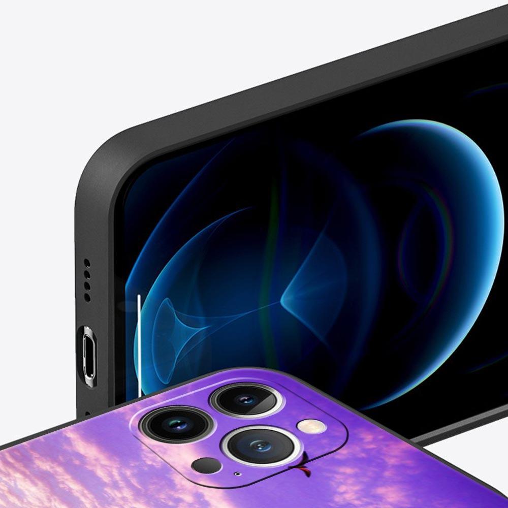 Luxury Phone Case For iPhone 15 14 11 Pro Max 13 12 XS X XR SE3 7 8 Plus Black Forest Beach Sunrise Nature Cover Funda