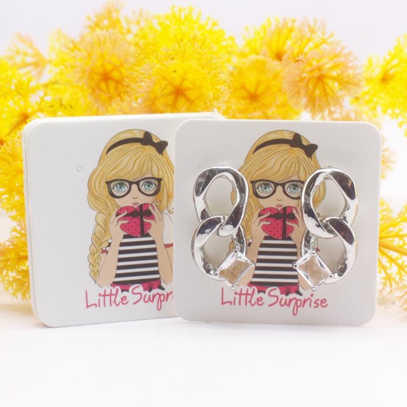 100 шт. новых цветных печатных карточек для сережек 5x5 см, упаковка украшений ручной работы