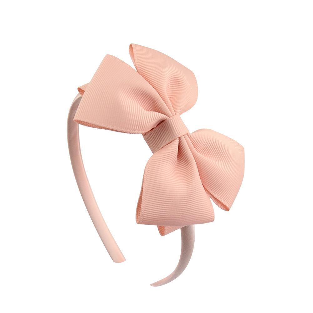 New Fashion Layered Hairbands Solid Grosgrain Ribbon Bows Headband Handmade Boutique Hairhoop Hair Accessories For Women Girls