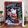 Merry Christmas Santa Claus PrintBlanket bedroom Blanket for Livingroom Couch lunch break Soft throw for Friend's festival Gift