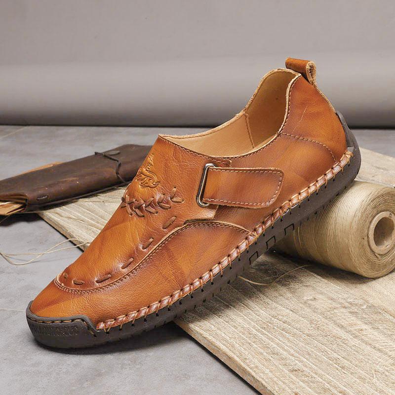 Мужские повседневные кожаные туфли, низкие уличные мокасины, мягкие кроссовки, нескользящие туфли на плоской подошве, мокасины ручной работы, большой размер 39-46