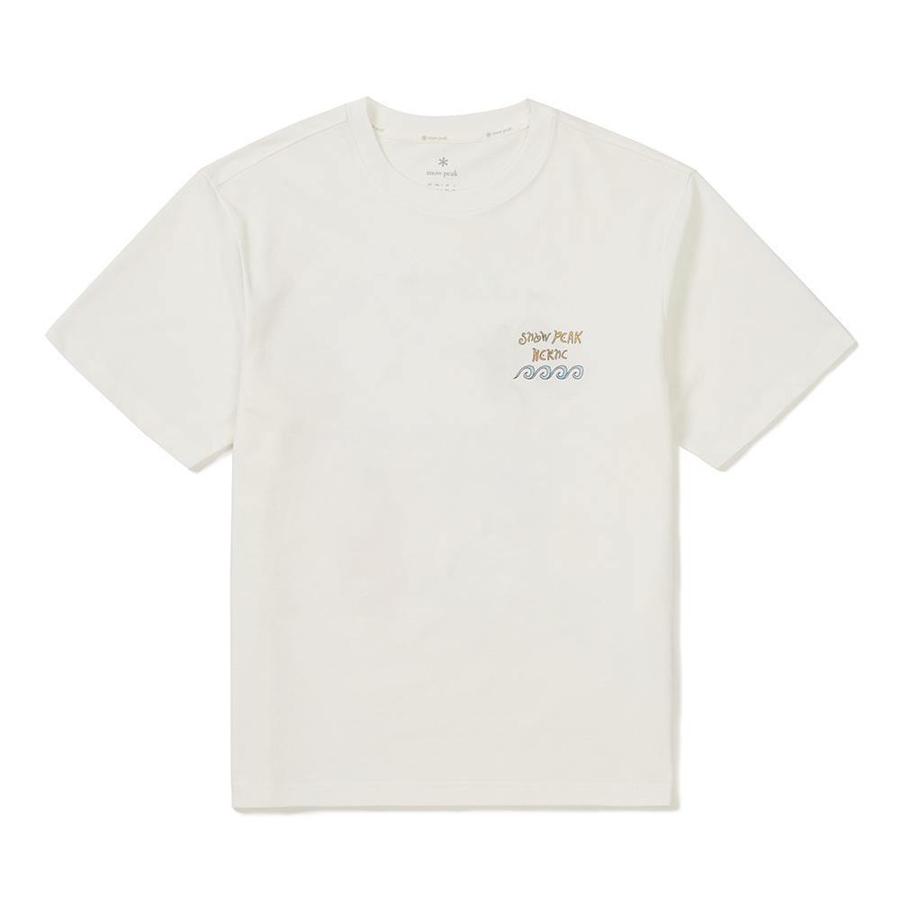 [Snowpeak] [Snow Peak X Hersi] Graphic Short Sleeve T-Shirt Off White (S25MMFTS36)