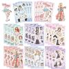 8 Cartoon Girl Group Debut Stickers Waterproof Diary Hand Account Stickers Gu Card Stickers DIY Decorative Stickers Tag Stickers