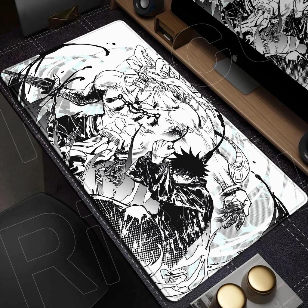 HD 60x30см Черный Аниме Jujutsu Kaisen XXL Коврик для Мыши Годжо Сатору Коврики для Мыши Игровой Периферийный Устройство для Компьютера Аксессуары для ПК Настольный Коврик