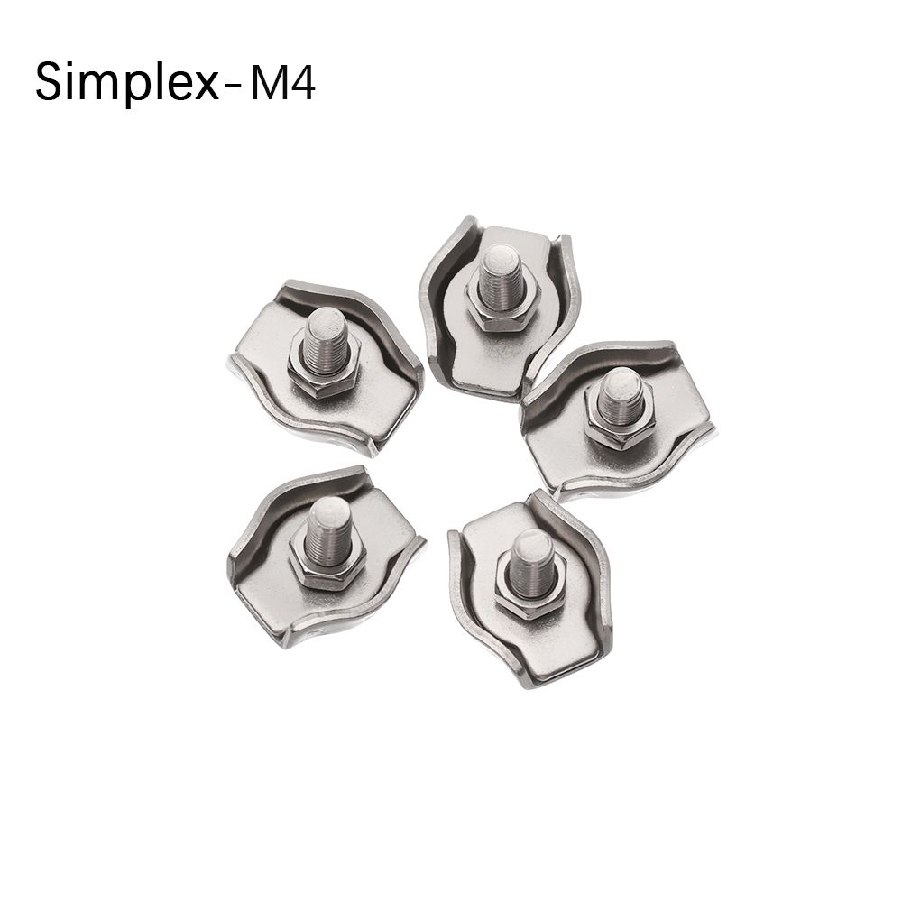 Egg Shape Rope Simple Grip Stainless Steel Bolt Clip Wire Rope Clamp Caliper Rigging Thimbles