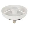 Kitchen Sink Basket Strainer Waste Plug Coloured White Plug Diameter: 74mm