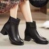 Женские ботильоны из кожи на среднем каблуке, ретро-обувь, дизайнерские массивные ботинки челси, 2024, тренд зимы, новые туфли-лодочки в готическом стиле Botas De Mujer