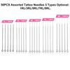 50PCS 1207RL Assorted Tattoo Needles Disposable Sterilized Permanent Makeup Microblading Round