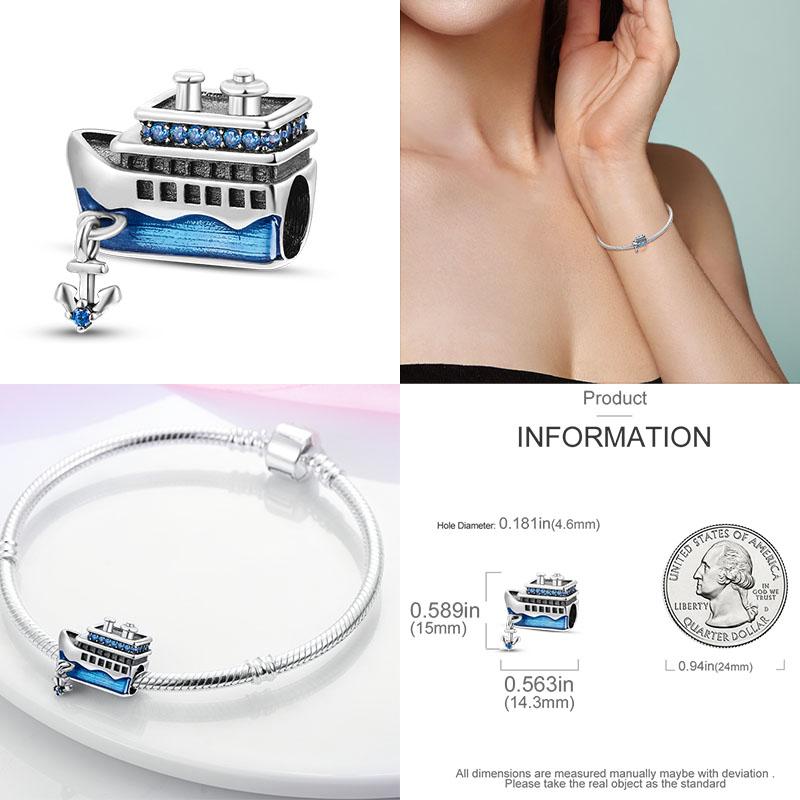 Шарм Медь Путешествия Самолет Земля Бусины Подвеска Подходит Оригинальный Браслет Сделай Сам Изысканные Ювелирные Изделия Шармы