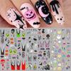 Новые 5 листов наклеек для нейл-арта на Хэллоуин для украшения и DIY маникюра