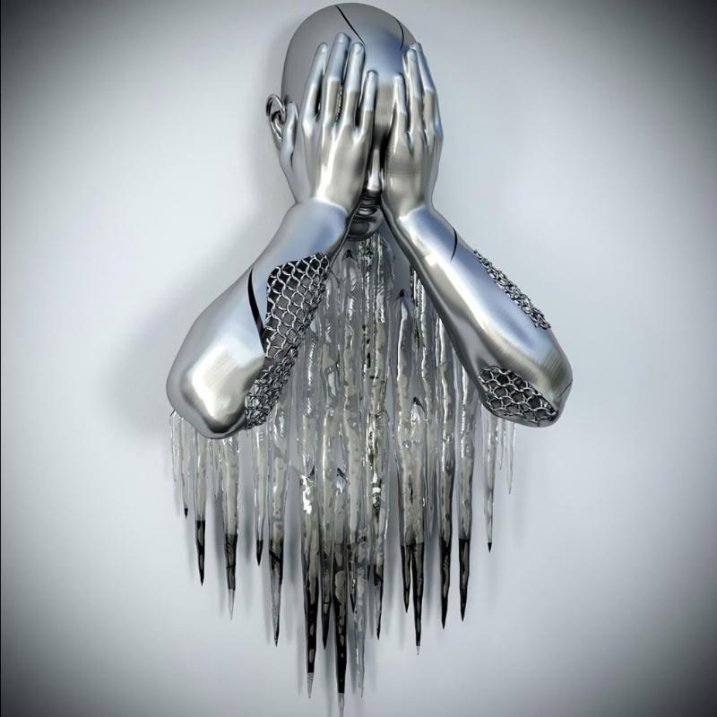 Металлическая фигура, статуэтка, художественный постер, подвесная картина, современное украшение для дома, бескаркасная картина на холсте, сердечник для распыления краски