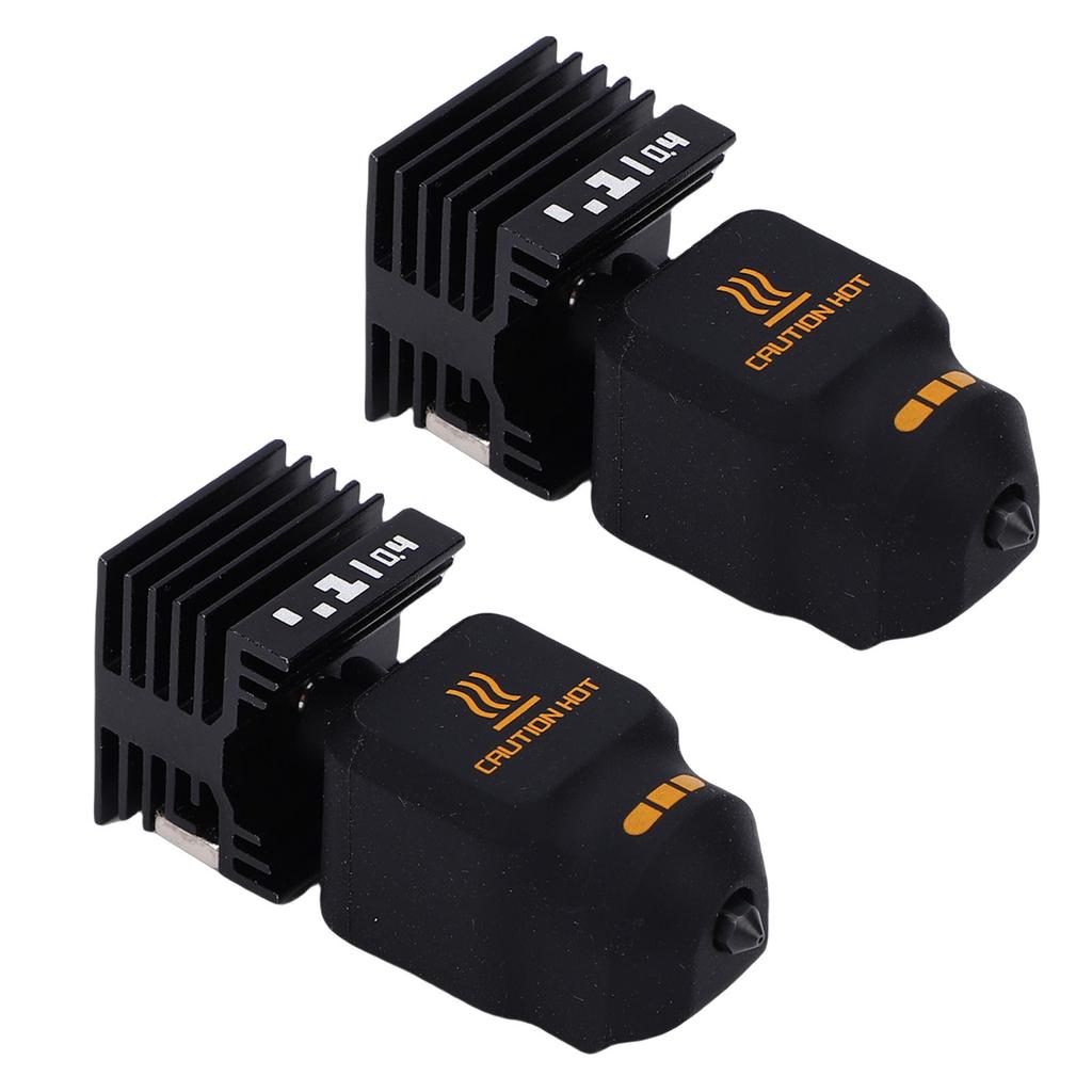 2PCS Hot End Fit for Bambu Lab H2S 3D Printer 0.4mm Nozzle Hotend Kit with 4 Silicone Sleeves