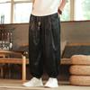 Outdoor Pants Men Lce Silk Dragon Dark Flower Loose Bloomers Wide Leg Casual Trousers Male
