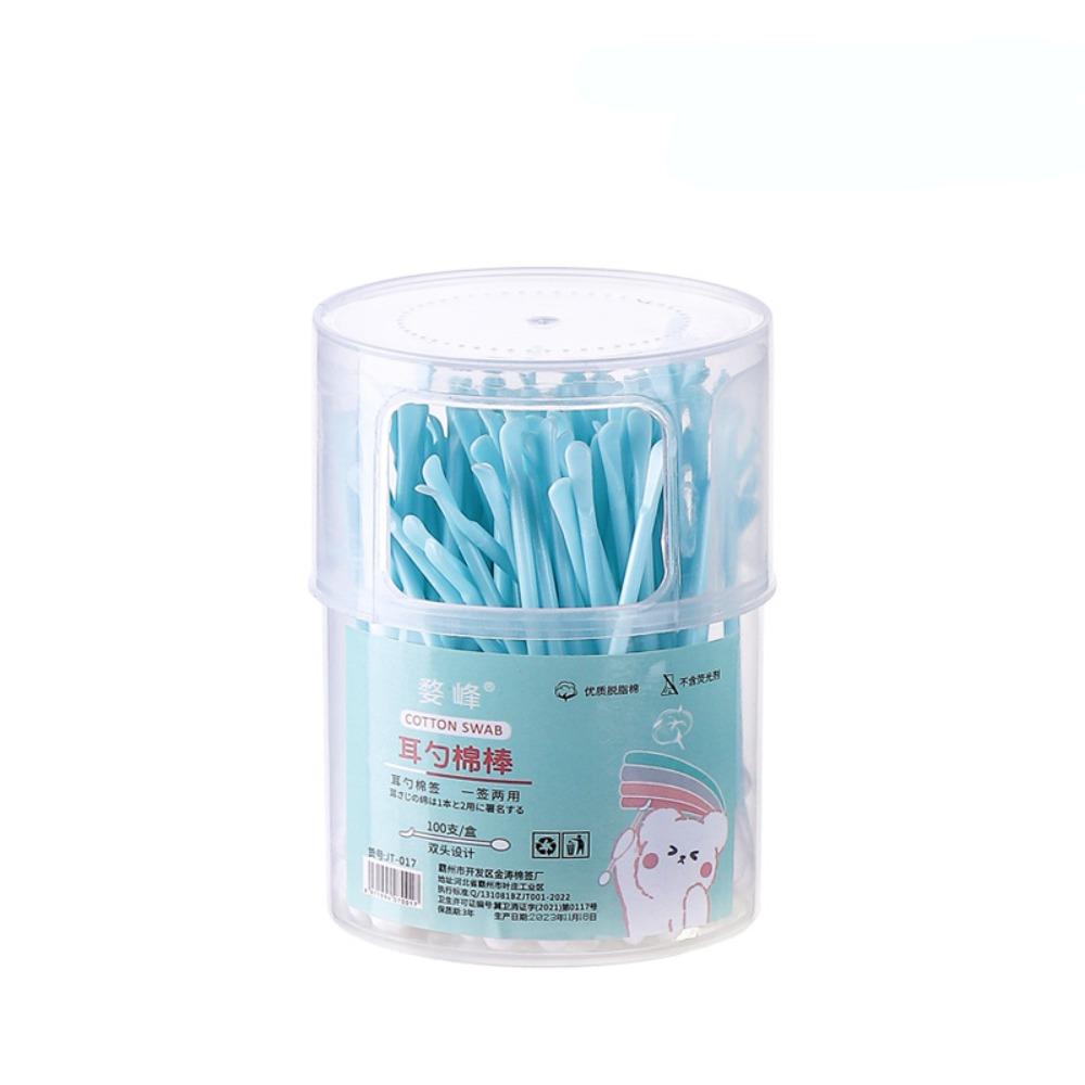 100Pcs Plastic Cotton Swabs Disposable Cleaning Cotton Bud High Quality Ear Cleaner  Home