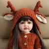 BZDOLL Реалистичная кукла-реборн для девочки 55 см 22 дюйма, кукла-игрушка с полным виниловым телом, коричневые длинные волосы, реалистичная принцесса, малышка Бебе