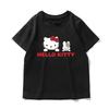 2026 новая футболка Hello Kitty из мягкого хлопка с коротким рукавом и круглым вырезом, милый принт, легкий летний топ для женщин, повседневная одежда