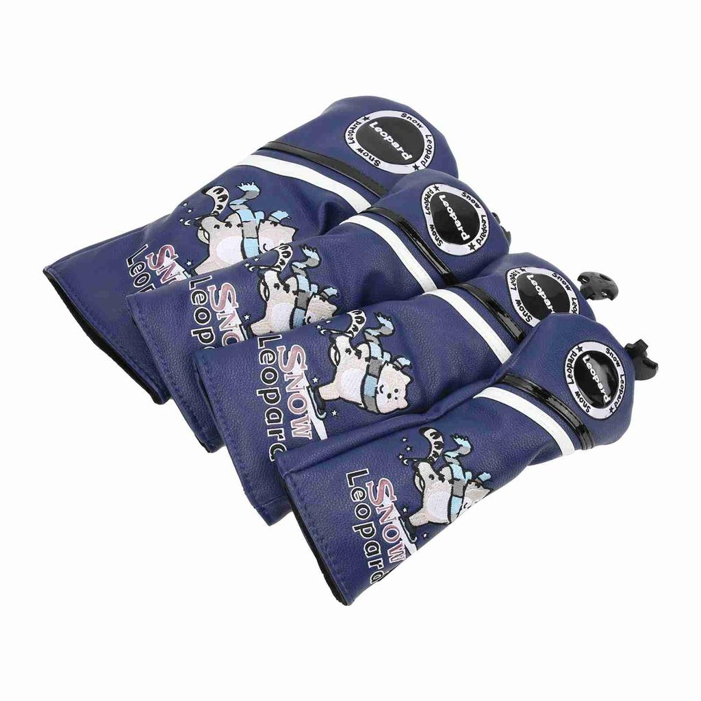 4 шт. 135UT Golf деревянные головные уборы с рисунком снежного барса из искусственной кожи головные уборы комплект