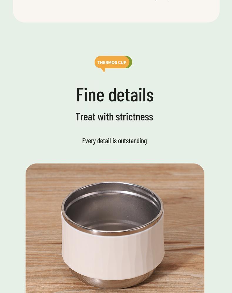 Stylish Large-Capacity Gradient 316 Stainless Steel Insulated Tea Cup, Portable and Convenient.