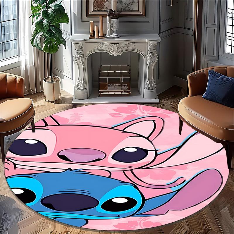 1pc S-Stitch2 Carpet, Round Rug, Comfortable, Suitable for Entryways, Living Rooms, Office, And Bedrooms, Christmas Decoration
